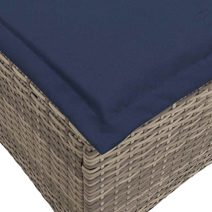 Divano Giardino Reclinabile a L con Cuscini Grigio Polyrattan | homemem39