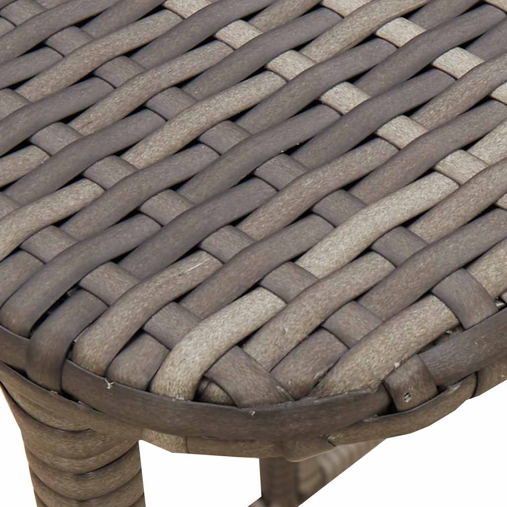 Tavolo da Giardino Pieghevole Grigio 90x51x75 cm in Polyrattan - homemem39