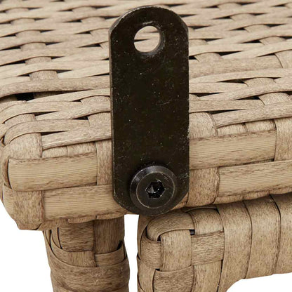 Tavolino da Giardino Pieghevole Beige 90x51x75 cm in Polyrattan | homemem39
