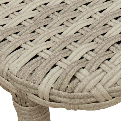Tavolo Giardino Pieghevole Grigio Chiaro 90x51x75 cm Polyrattan | homemem39