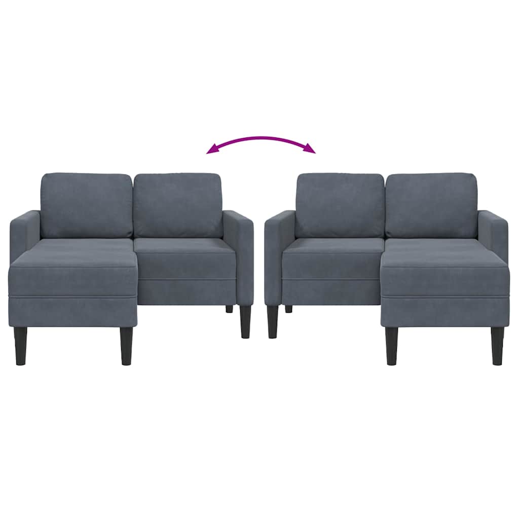 Divano 2 Posti con Chaise a L 125 cm
