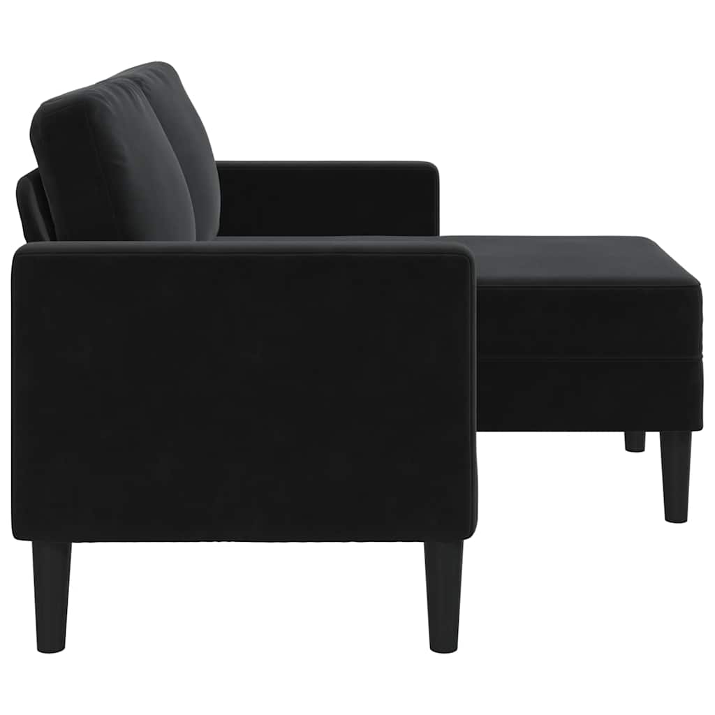 Divano a 2 posti con chaise longue a L 125 cm