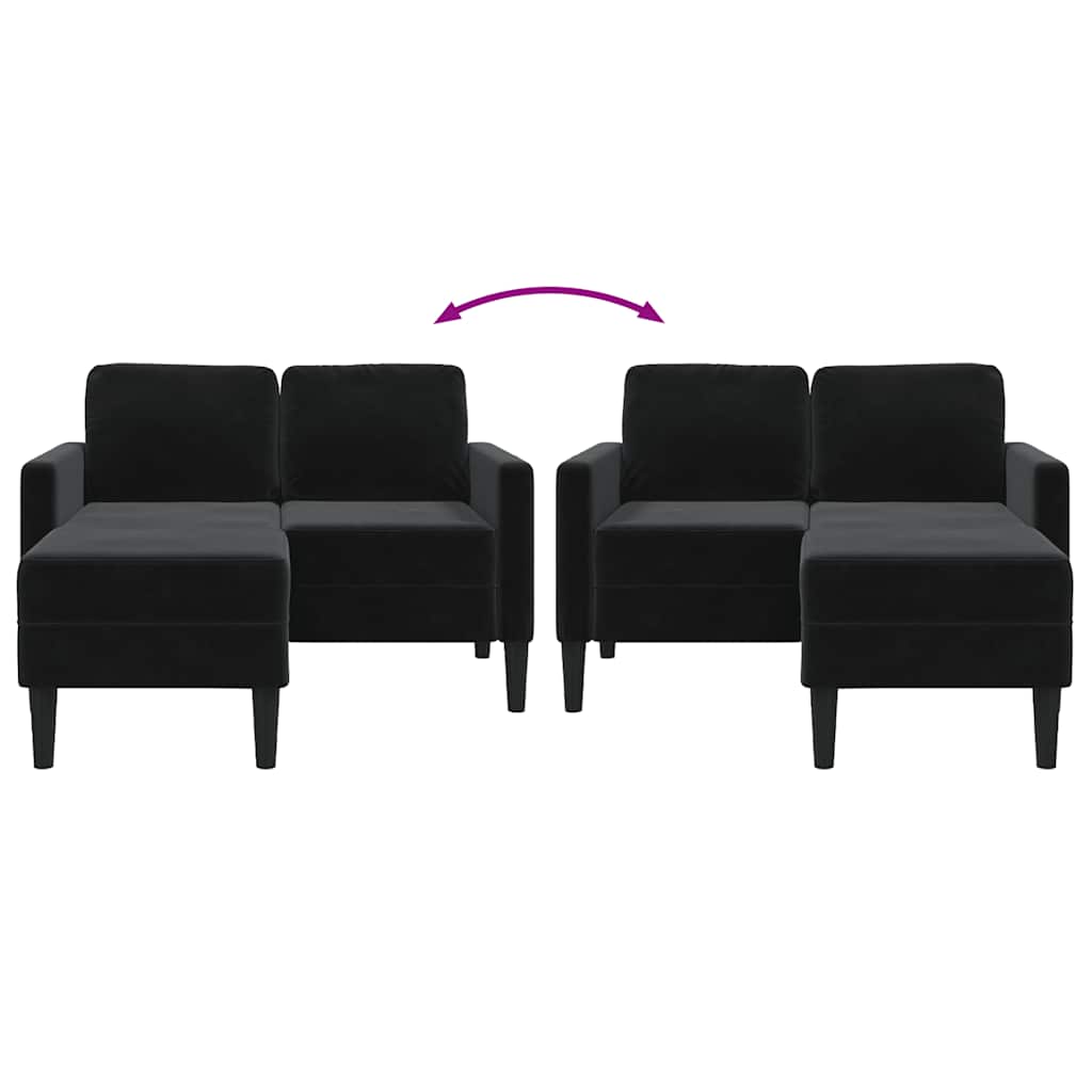 Divano a 2 posti con chaise longue a L 125 cm