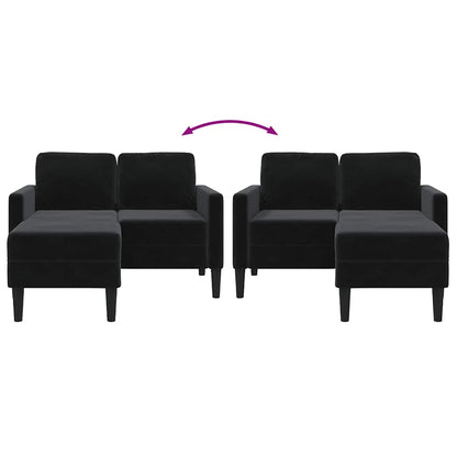 Divano a 2 posti con chaise longue a L 125 cm
