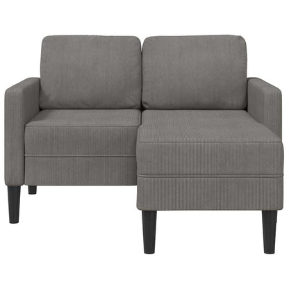 Divano 2 Posti con Chaise longue a L 125 cm Lino