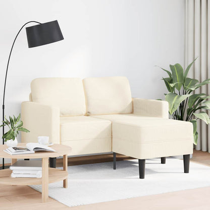 Divano 2 Posti con Chaise longue a L 125 cm Lino