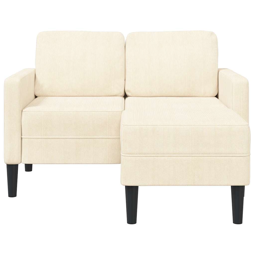Divano 2 Posti con Chaise longue a L 125 cm Lino