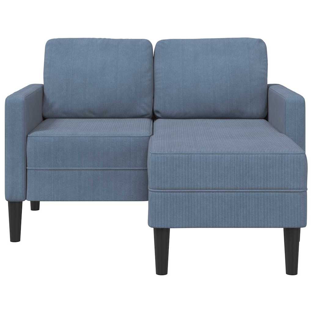 Divano 2 Posti con Chaise longue a L 125 cm Lino