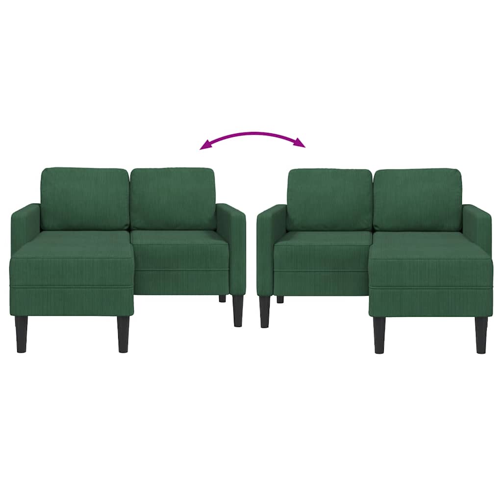 Divano 2 Posti con Chaise longue a L 125 cm Lino