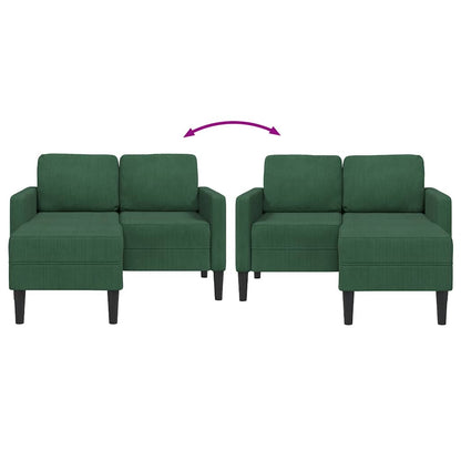Divano 2 Posti con Chaise longue a L 125 cm Lino