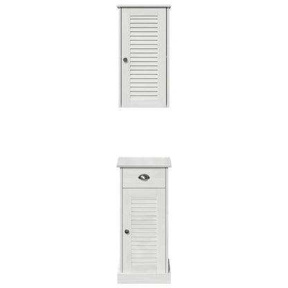 Mobile da Bagno con cassetto VIGO 2 pcs Bianco e Bianco Antico | homemem39