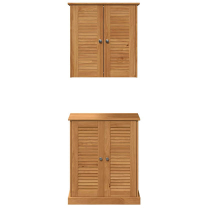 Set di mobili per il bagno VIGO 2 pcs Marrone e Marrone Miele | homemem39