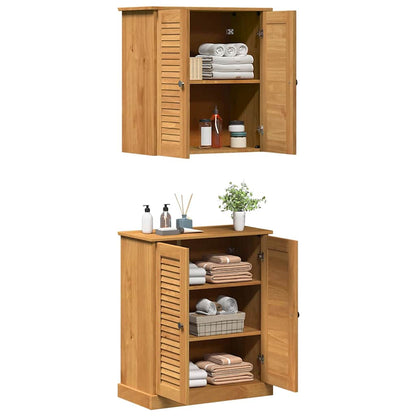 Set di mobili per il bagno VIGO 2 pcs Marrone e Marrone Miele | homemem39