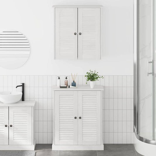 Set di mobili per il bagno 2 pcs Bianco e Bianco Antico | homemem39