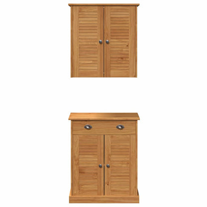 Set di mobili per il bagno VIGO 2 pcs Marrone e Marrone Miele | homemem39