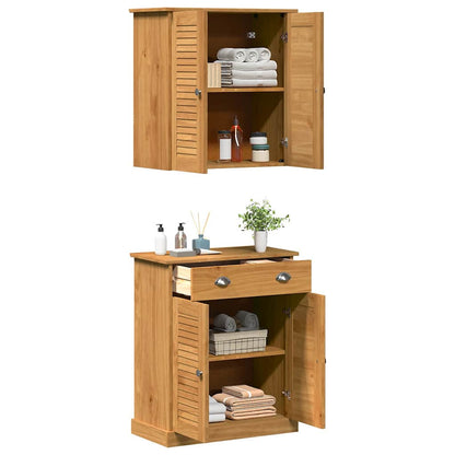 Set di mobili per il bagno VIGO 2 pcs Marrone e Marrone Miele | homemem39