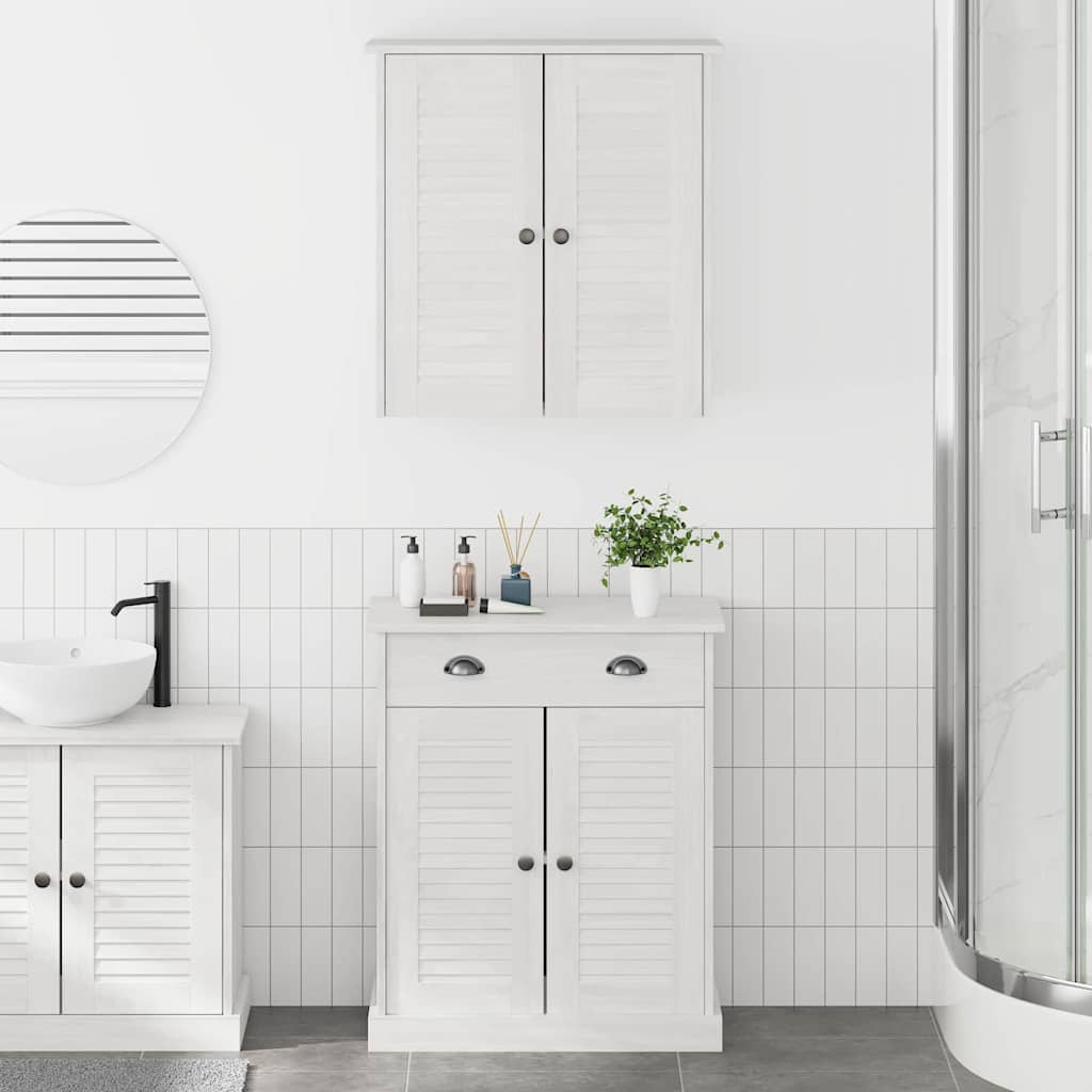 Set di mobili per il bagno VIGO 2 pcs Bianco e Bianco Antico | homemem39