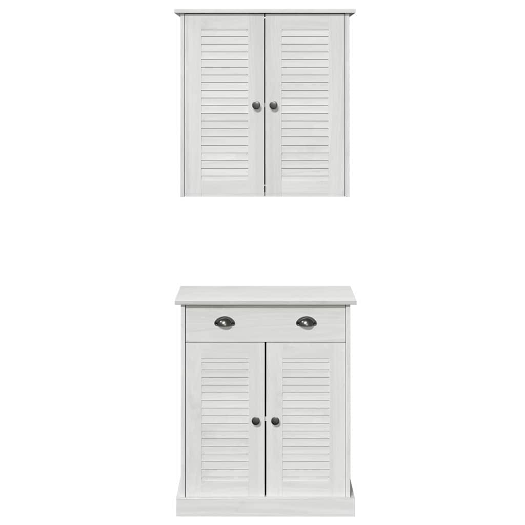 Set di mobili per il bagno VIGO 2 pcs Bianco e Bianco Antico | homemem39