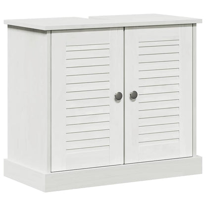 Set di mobili per il bagno 4 pcs Bianco Antico Pino massello | homemem39