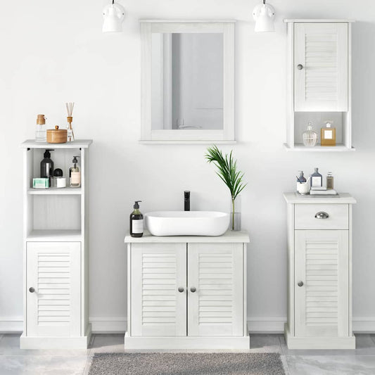 Set di mobili per il bagno con porta VIGO 5 pcs Bianco Antico | homemem39