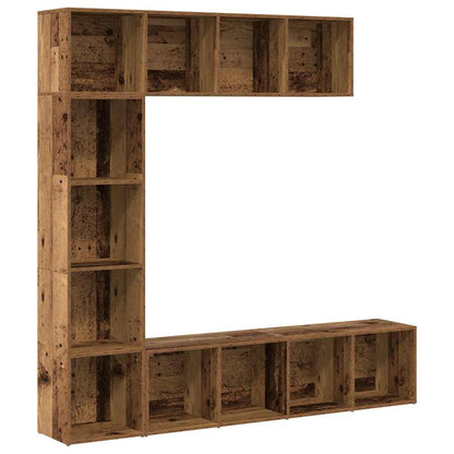 Librerie 3 pz Legno Antico in Legno Multistrato | homemem39
