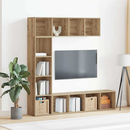 Librerie 3 pz Rovere Artigianale in Legno Multistrato | homemem39