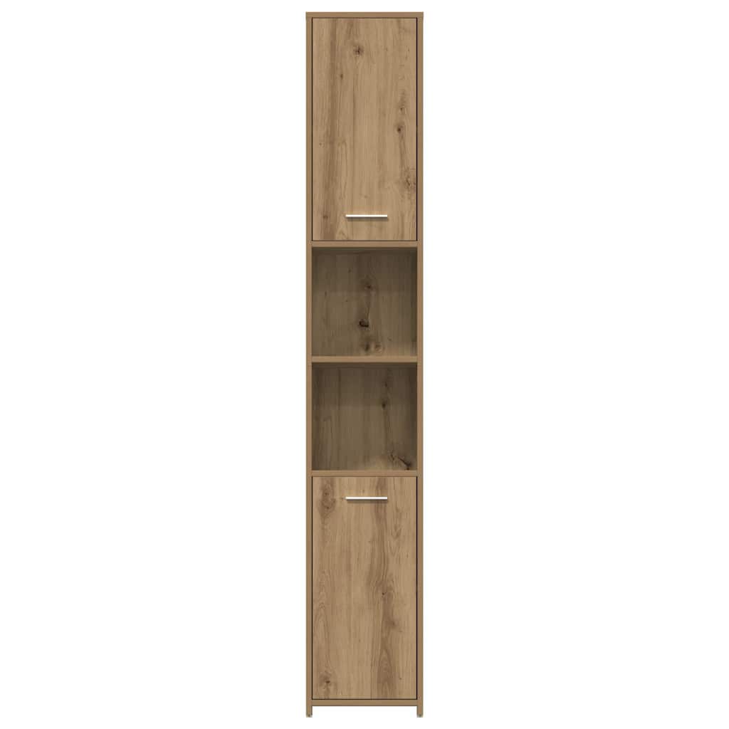 Set Mobili da Bagno 4 pz Rovere Artigianale Legno Multistrato | homemem39