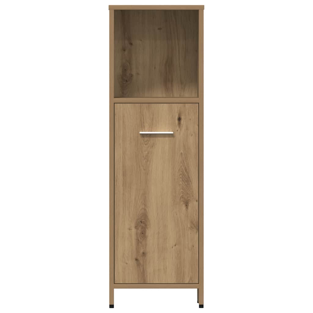 Set Mobili da Bagno 4 pz Rovere Artigianale Legno Multistrato