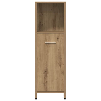 Set Mobili da Bagno 4 pz Rovere Artigianale Legno Multistrato