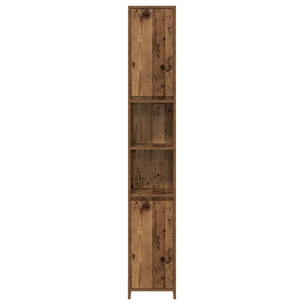 Set Mobili da Bagno 4 pz Legno Antico in Legno Multistrato | homemem39