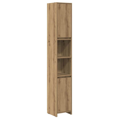 Set Mobili da Bagno 4 pz Rovere Artigianale Legno Multistrato | homemem39
