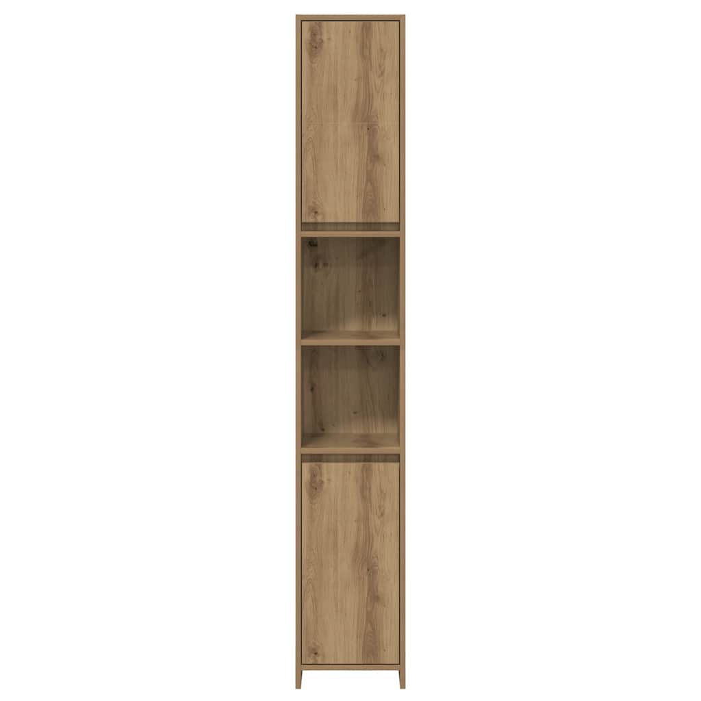 Set Mobili da Bagno 4 pz Rovere Artigianale Legno Multistrato | homemem39