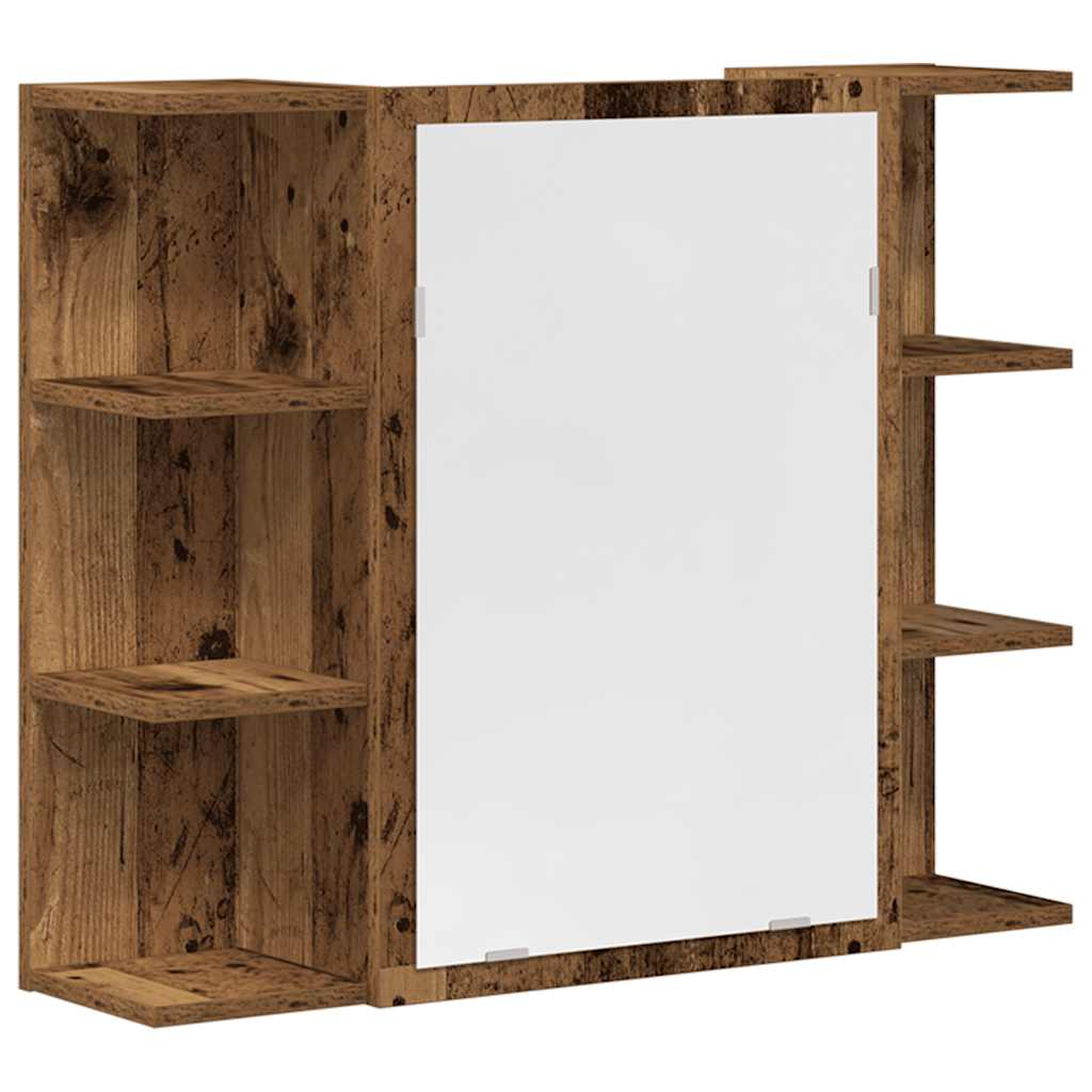 Set Mobili da Bagno 4 pz Legno Antico in Legno Multistrato | homemem39