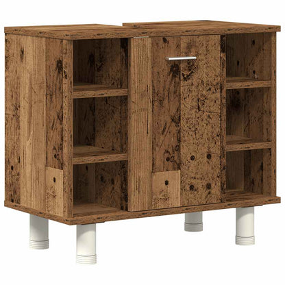 Set Mobili da Bagno 4 pz Legno Antico in Legno Multistrato | homemem39