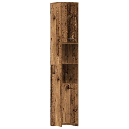 Set Mobili da Bagno 3 pz Legno Antico in Legno Multistrato