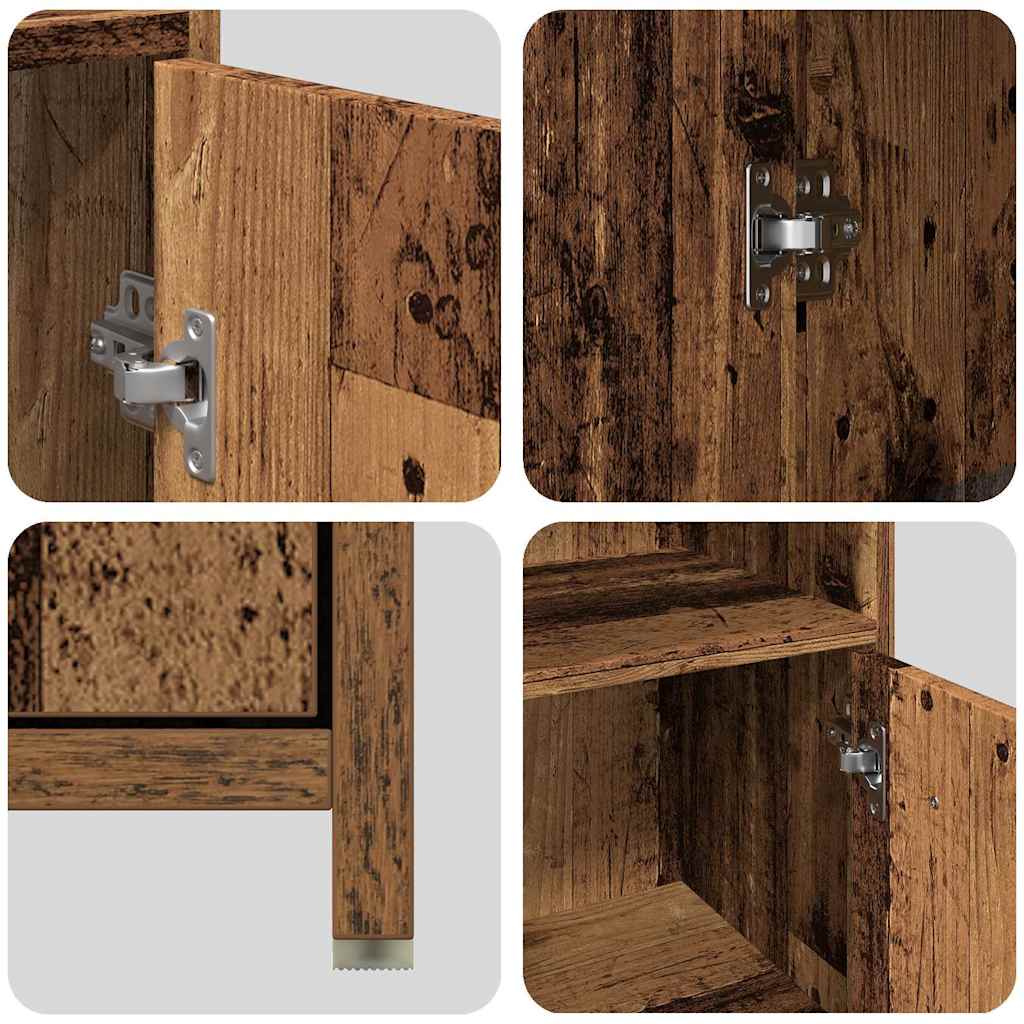 Set Mobili da Bagno 3 pz Legno Antico in Legno Multistrato | homemem39