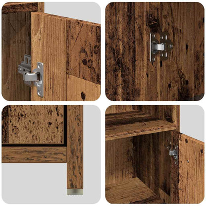 Set Mobili da Bagno 3 pz Legno Antico in Legno Multistrato | homemem39