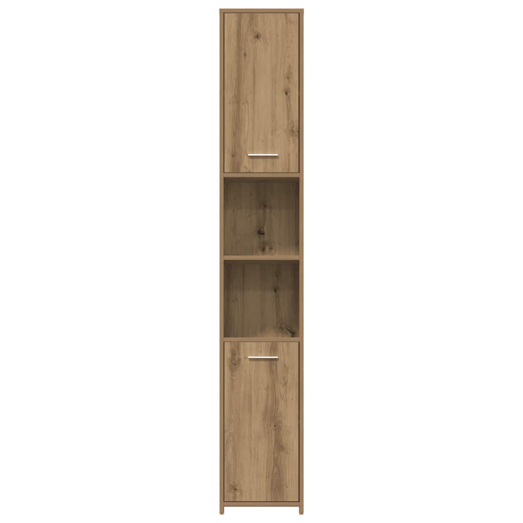 Set Mobili da Bagno 3 pz Rovere Artigianale Legno Multistrato | homemem39