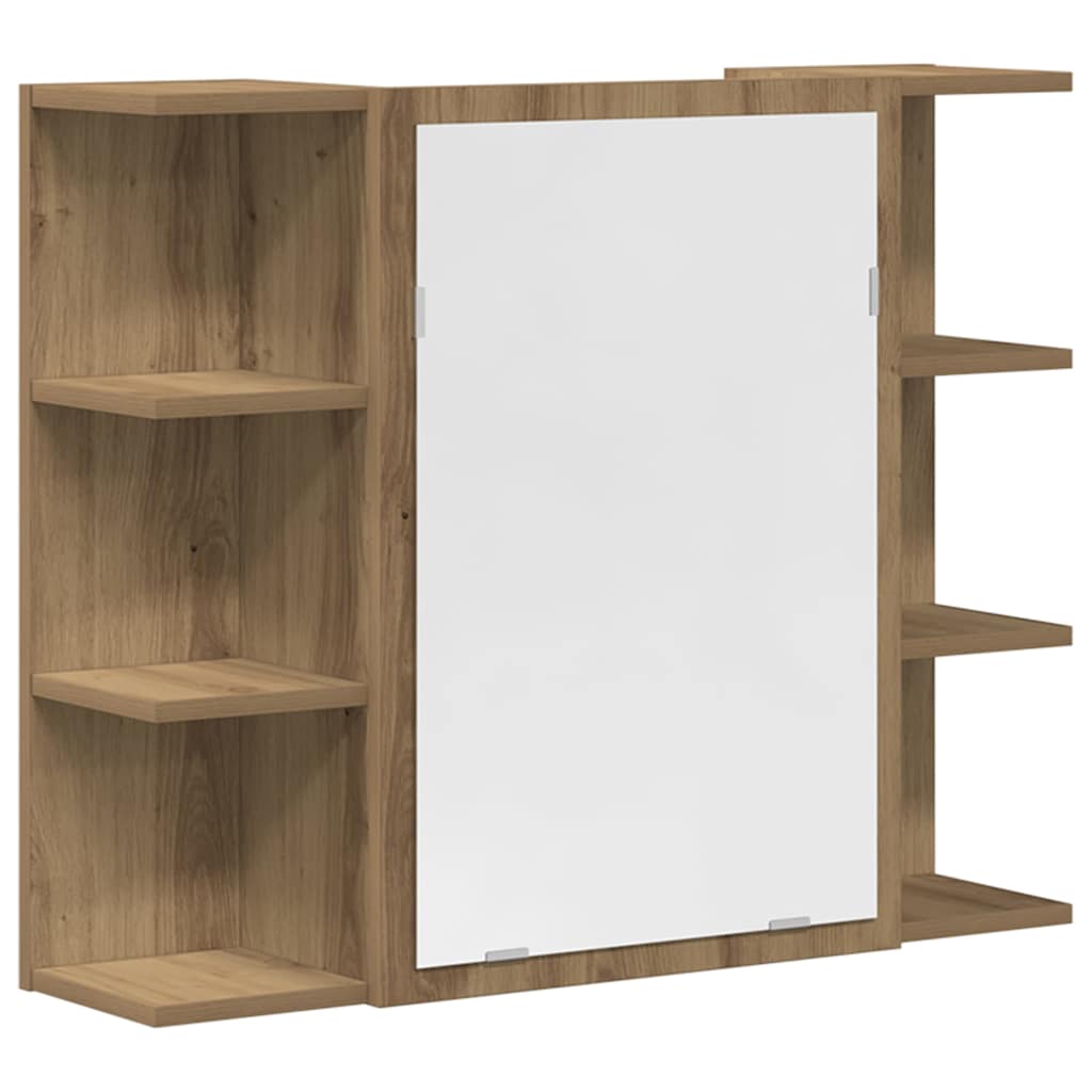 Set Mobili da Bagno 3 pz Rovere Artigianale Legno Multistrato | homemem39