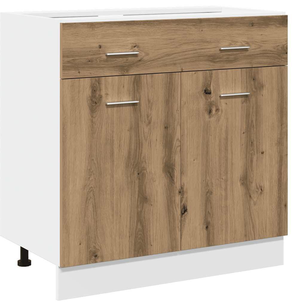 Set di Mobili da Cucina 7 pz Lyon Rovere Artigianale Truciolato