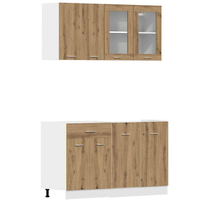 Set di Mobili da Cucina 4 pz Rovere Artigianale Truciolato - homemem39
