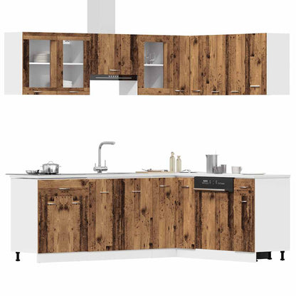 Set di Mobili da Cucina 11 pz Lyon Legno Antico in Truciolato | homemem39