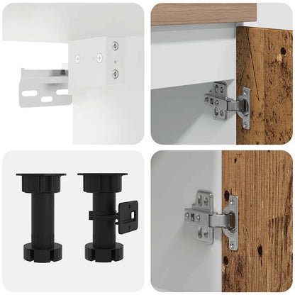 Set di Mobili da Cucina 11 pz Lyon Legno Antico in Truciolato | homemem39