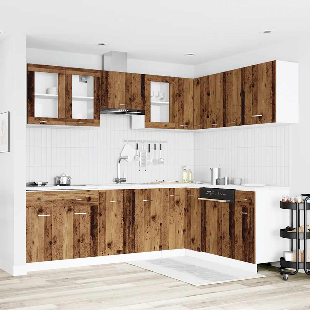 Set di Mobili da Cucina 11 pz Lyon Legno Antico in Truciolato | homemem39