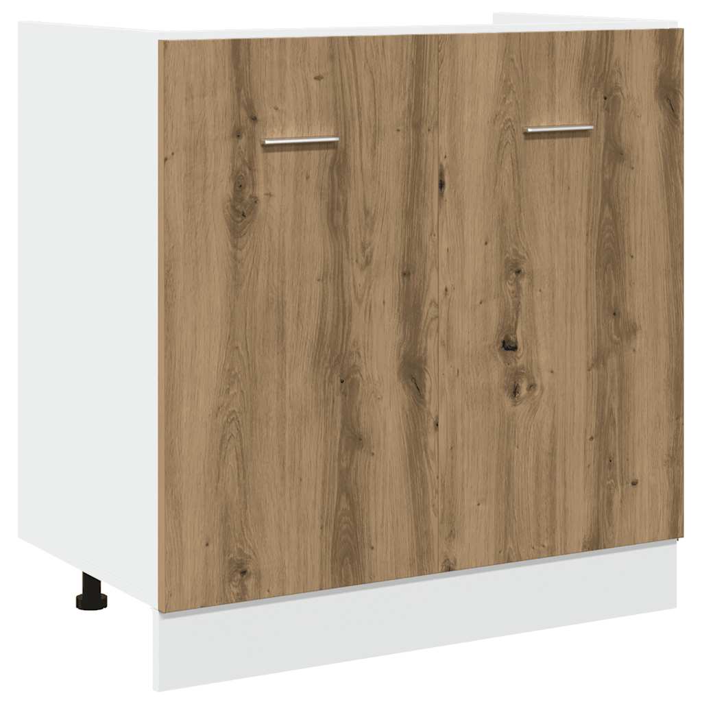 Set di Mobili da Cucina 11 pz Lyon Rovere Artigianale Truciolato