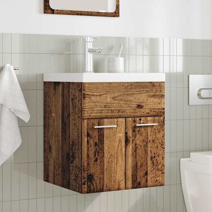 Set Mobili da Bagno 2 pz Legno Antico in Legno Multistrato | homemem39