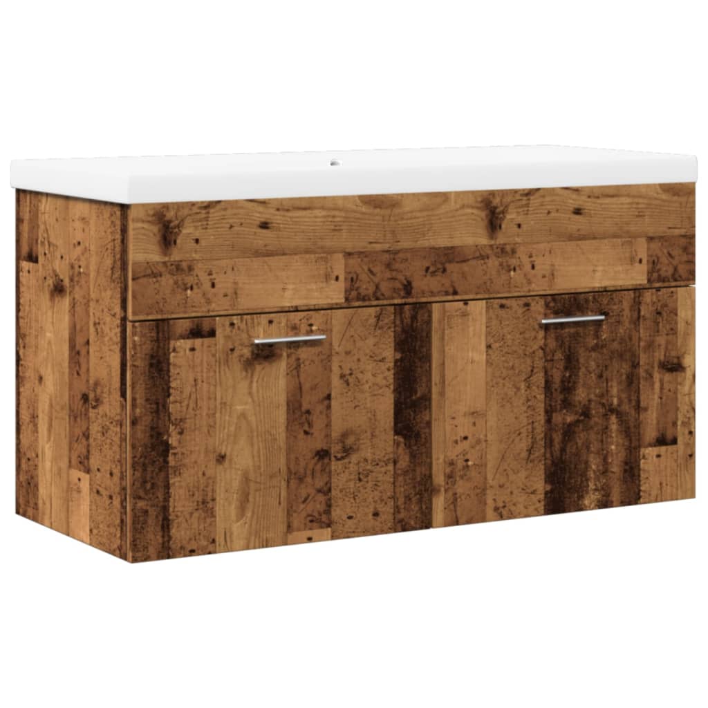 Mobile da Bagno con Lavabo Integrato Legno Antico | homemem39