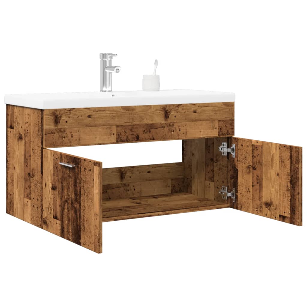 Mobile da Bagno con Lavabo Integrato Legno Antico | homemem39
