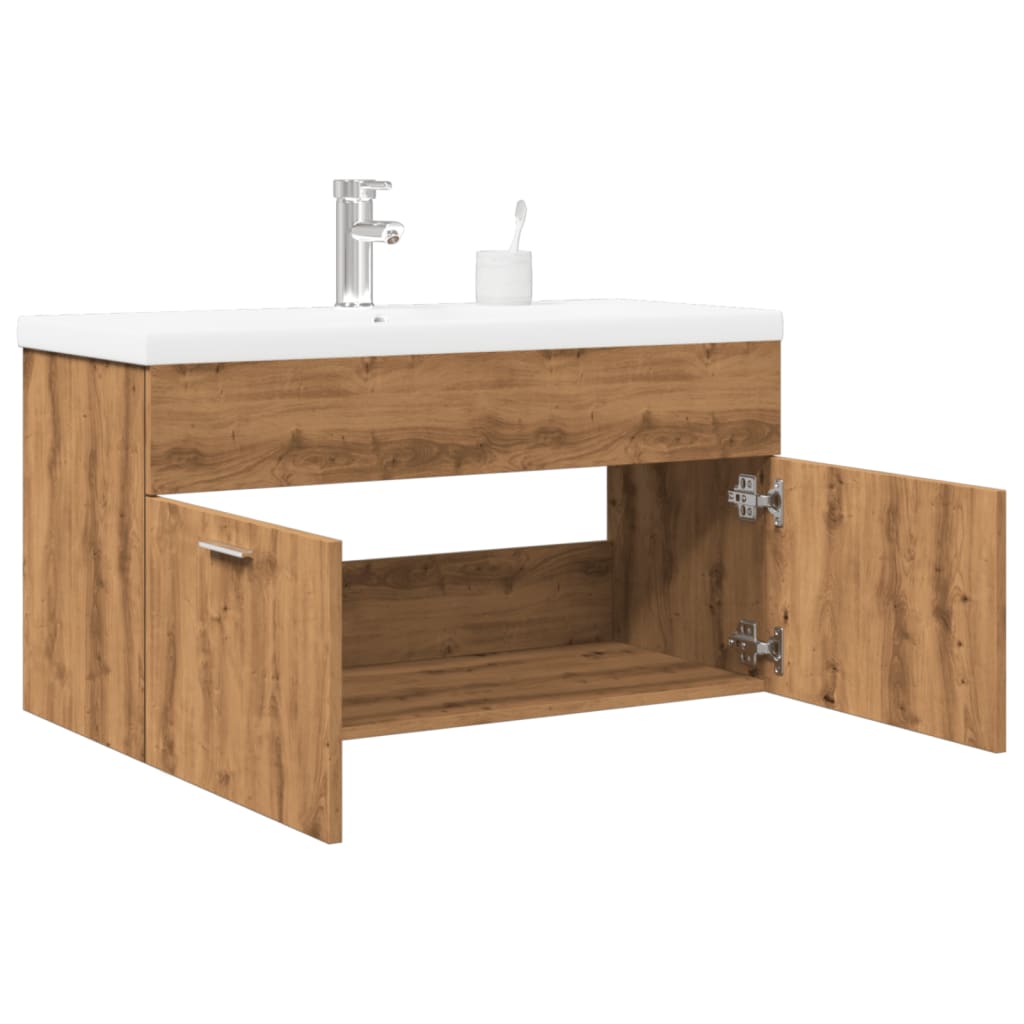 Mobile da Bagno con Lavabo Integrato Rovere Artigianale | homemem39