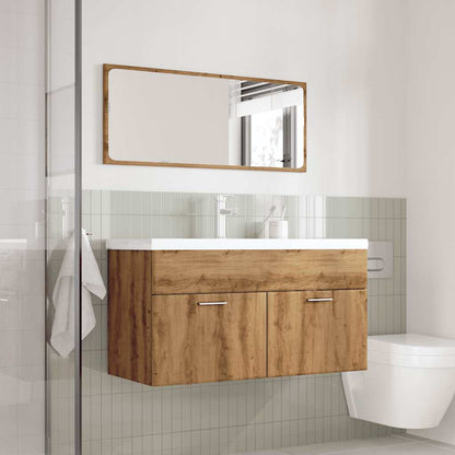 Set Mobili da Bagno 3 pz Rovere Artigianale Legno Multistrato